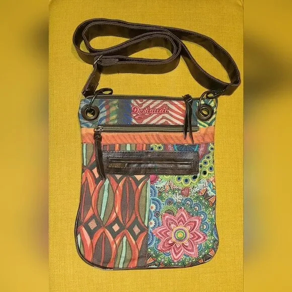 DESIGUAL crossbody festival bag, vintage boho floral - Picture 1 of 8
